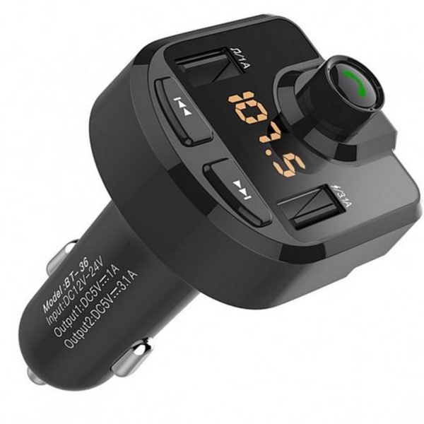 Многофункционален FM Transmitter BT-36, с Bluetooth, LED дисплей, 2 USB входа и волтметър - Image 4