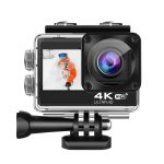 Спортна екшън камера AUSEK AT-Q60AR, 4K, 60FPS/1080p, 170 градуса, Wi-Fi, HDMI, Аксесоари