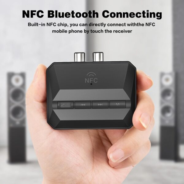 Bluetooth адаптер за аудио приемник T59, Bluetooth 5.3, RCA, TF карта, USB, AUX, NFC - Image 8