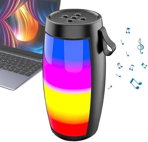 Преносима LED тонколона ZQS1202, Bluetooth, Micro SD, USB, FM радио, LED светлина - Image 4