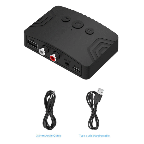 Безжичен приемник и предавател R20 с Bluetooth 5.3, RCA, AUX, USB - Image 3