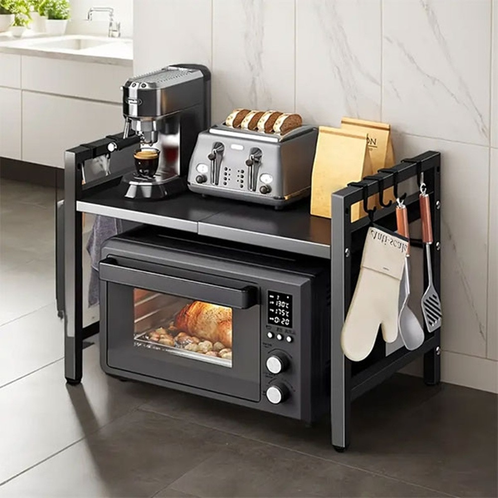 Разтегателна Кухненска Етажерка за Микровълнова Фурна – Телескопичен Органайзер на две нива - Image 19