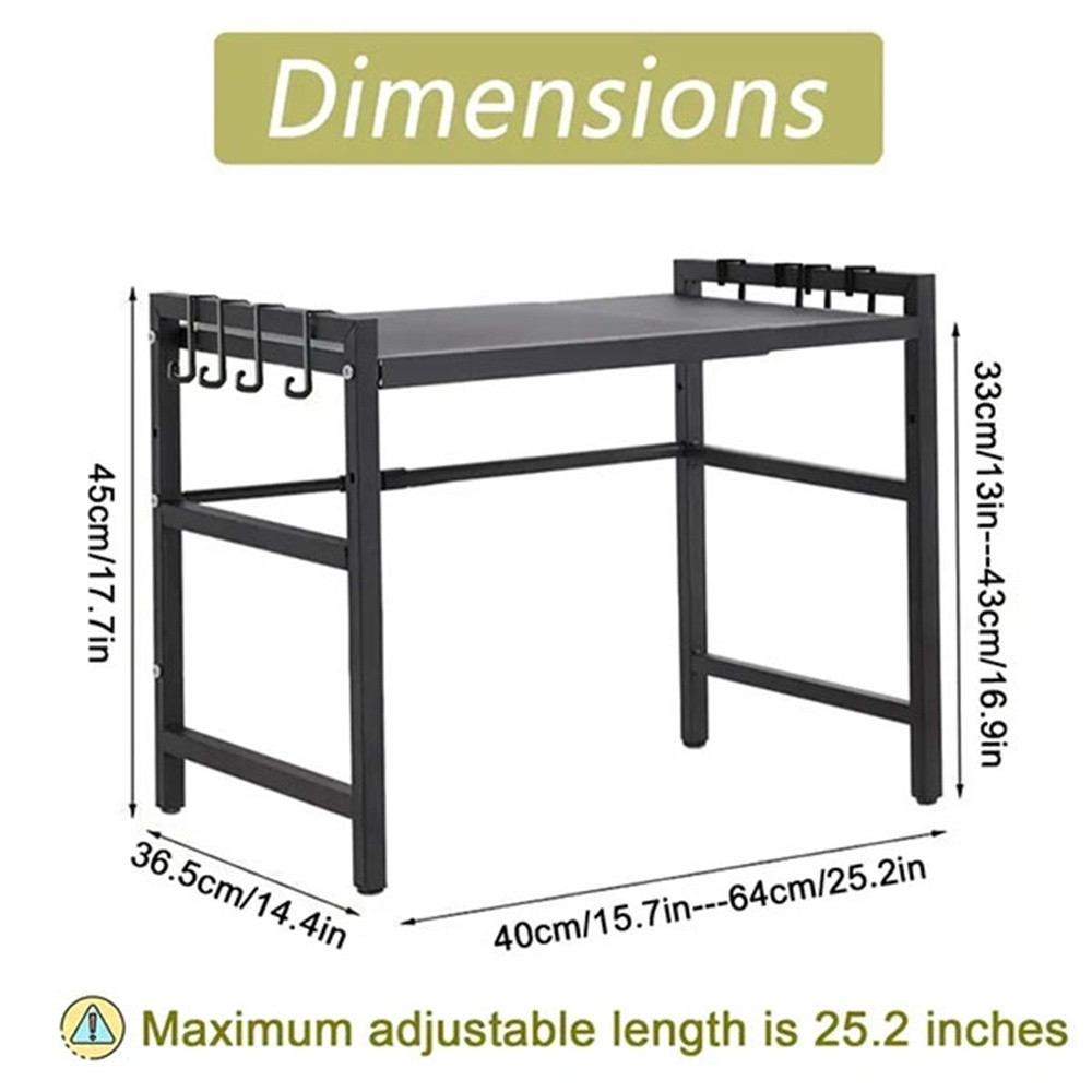 Разтегателна Кухненска Етажерка за Микровълнова Фурна – Телескопичен Органайзер на две нива - Image 7