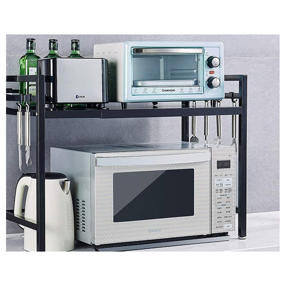 Разтегателна Кухненска Етажерка за Микровълнова Фурна – Телескопичен Органайзер на две нива - Image 4